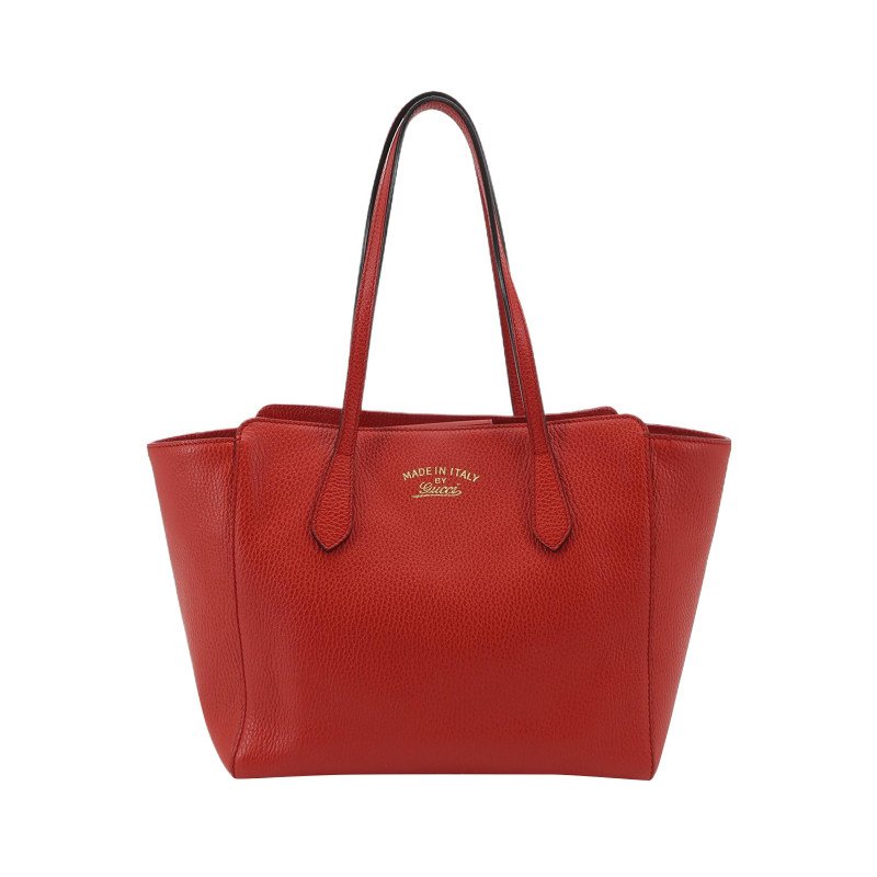 Gucci Swing牛皮純色logo標誌單肩包-0