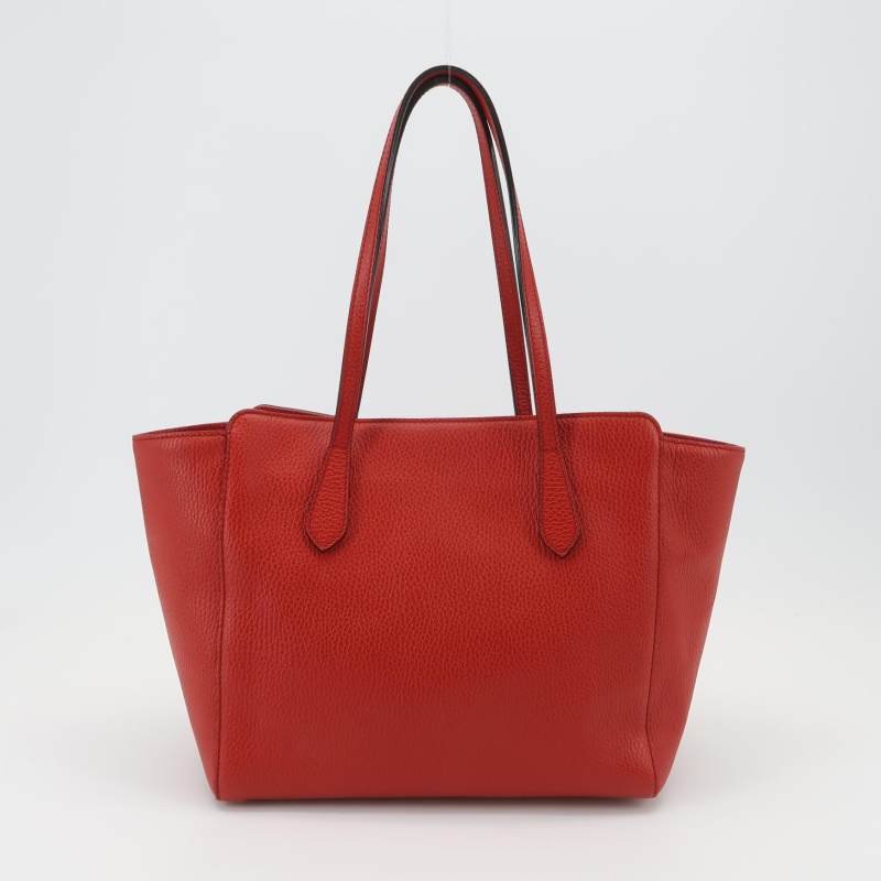 Gucci Swing牛皮純色logo標誌單肩包-4