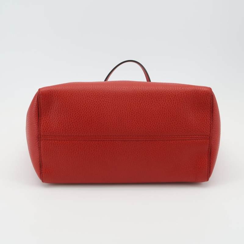 Gucci Swing牛皮純色logo標誌單肩包-5