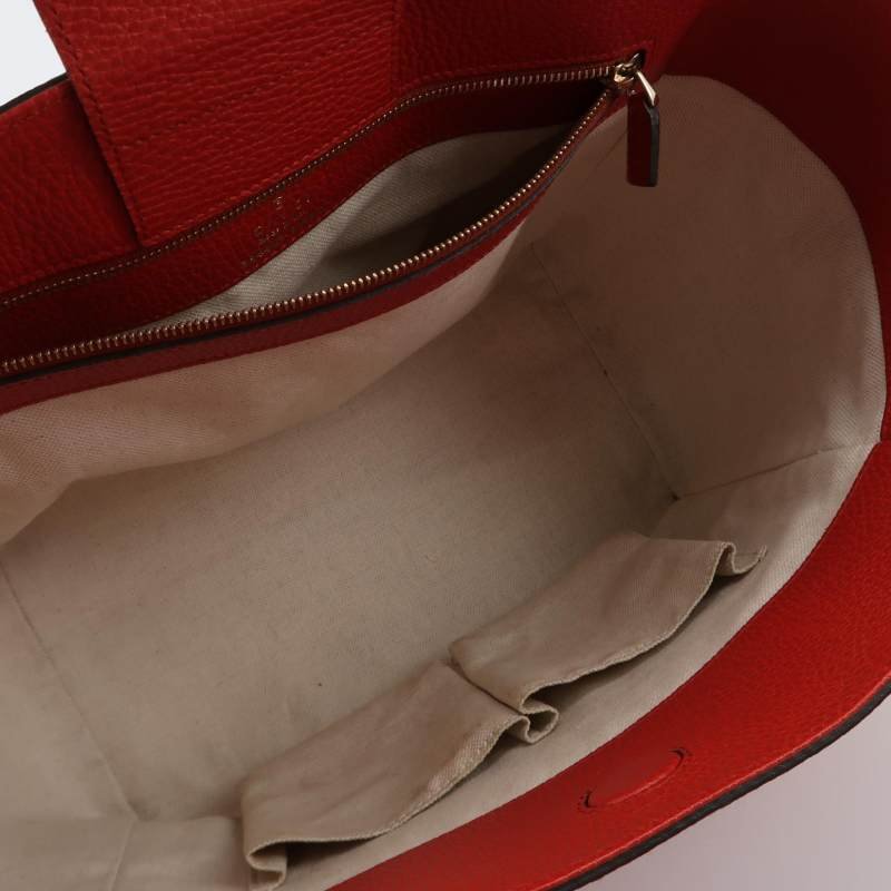 Gucci Swing牛皮純色logo標誌單肩包-6