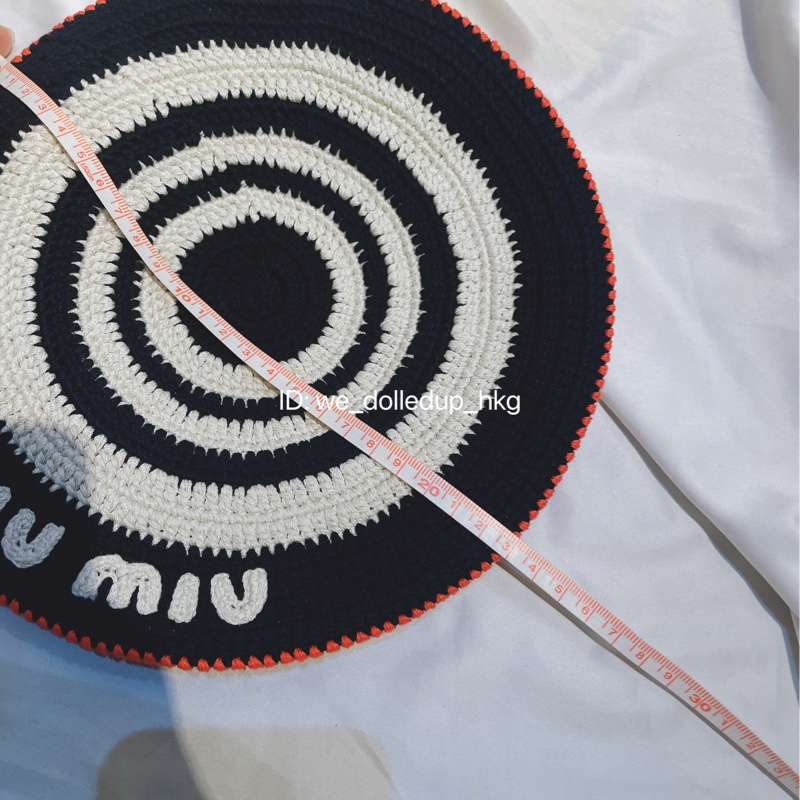 MIU MIU 藍白色畫家帽 S 57cm-5