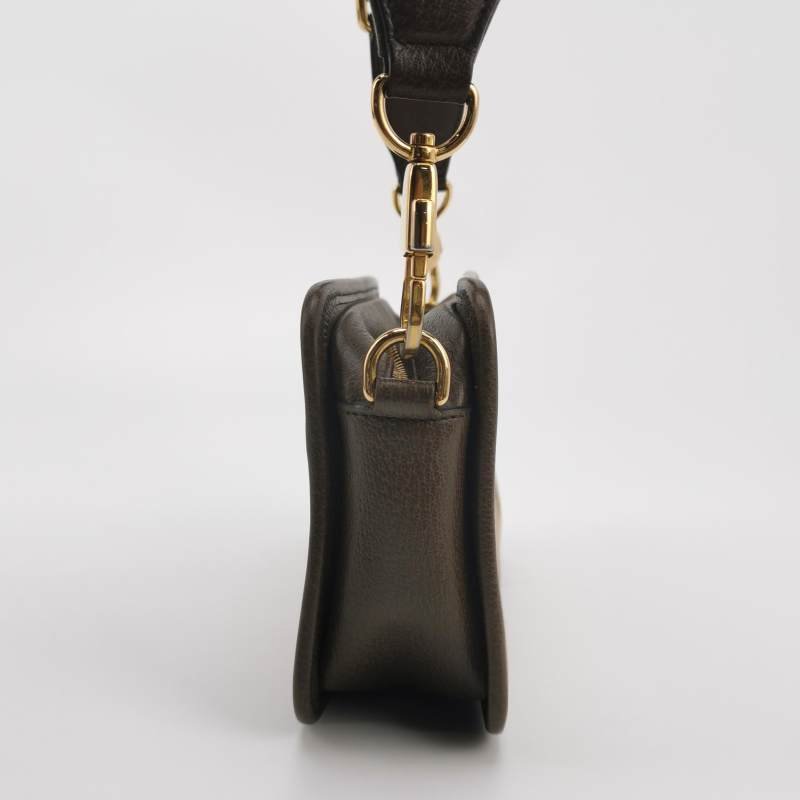 Gucci Jumbo牛皮帆布雙G老花斜背包單肩包-2