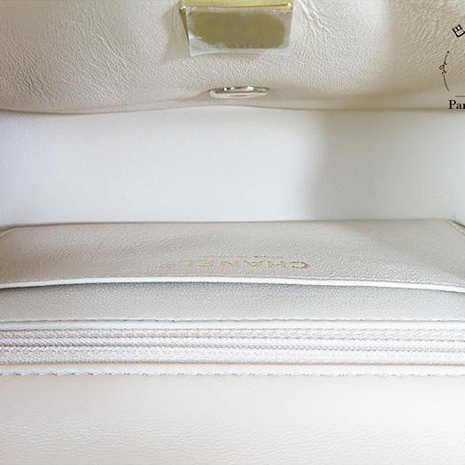 【巴黎站二手名牌專賣】＊現貨＊CHANEL 真品＊奶茶色菱格紋皮革淡金COCO 20肩背鏈包-3