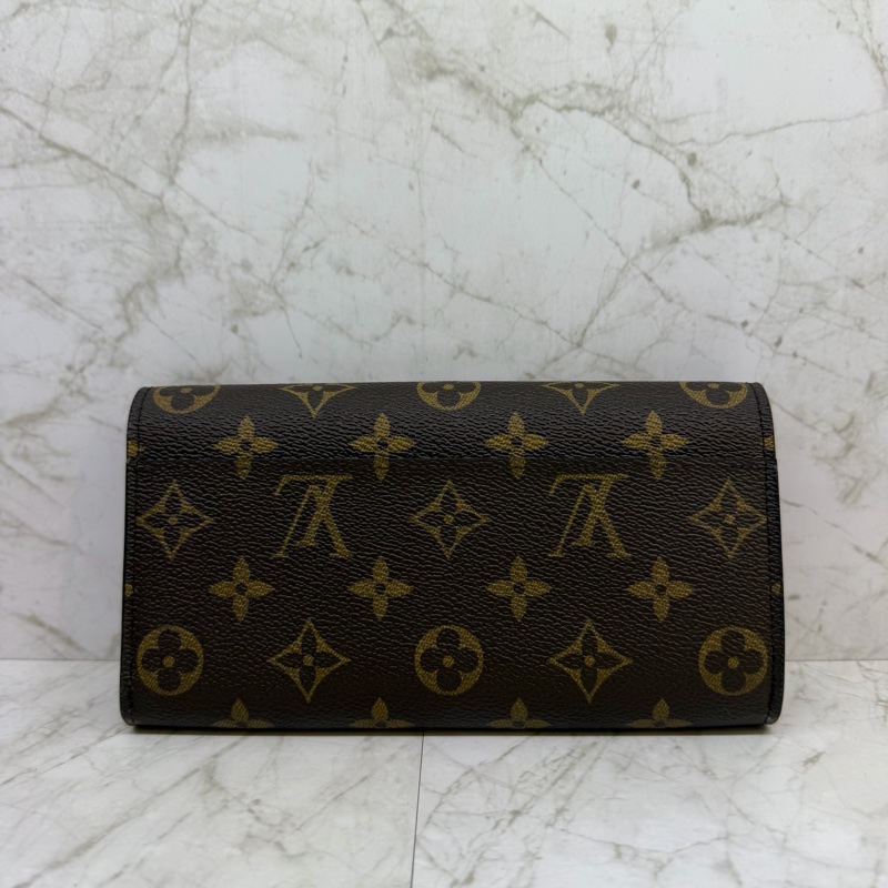LV VICTORINE紅色白水鑽貓頭鷹長夾-3