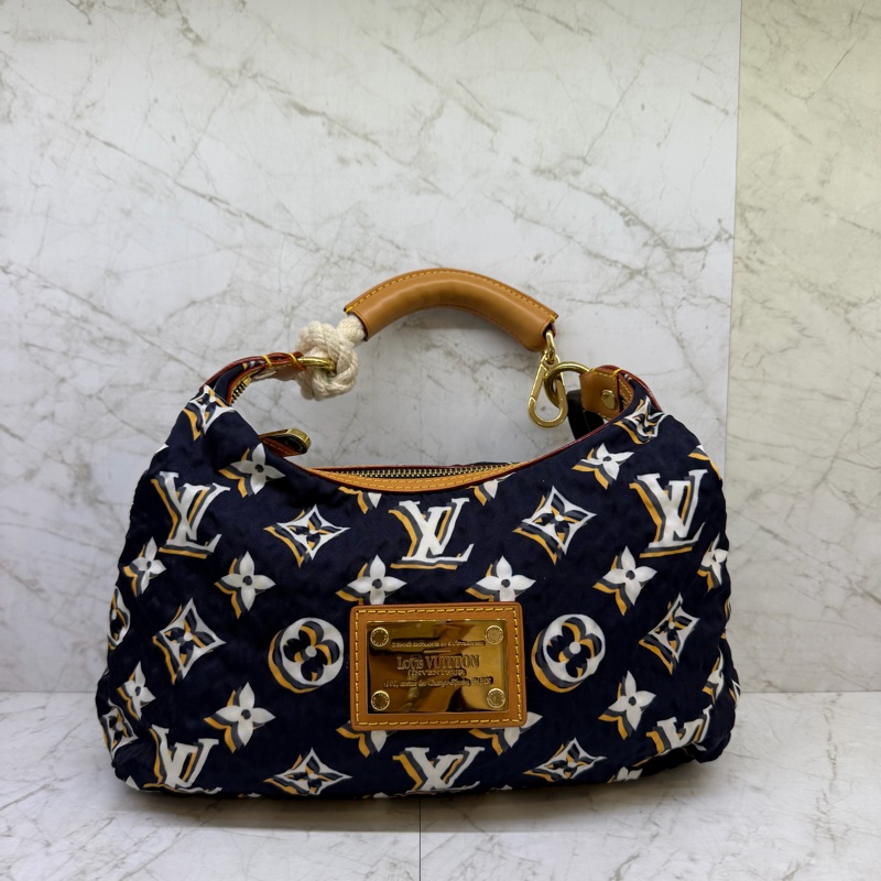 LV藍色幻影郵輪HOBO手提腋下包-0