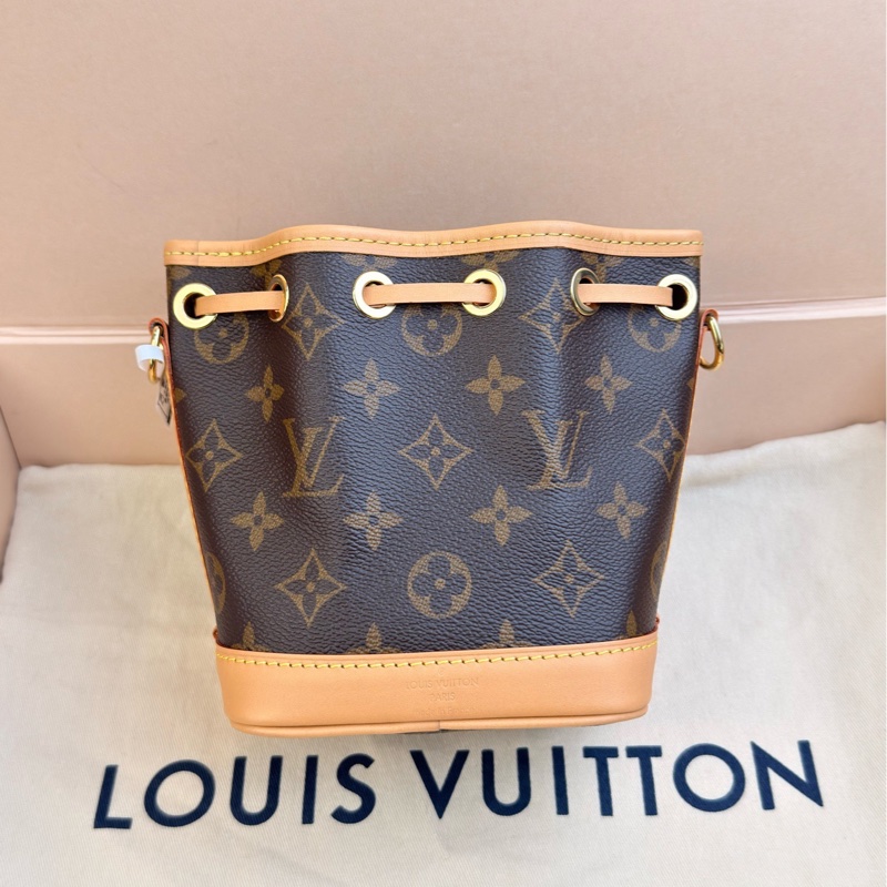 全新現貨 LV 當月票 noe小水桶老花 五金帶膜-2