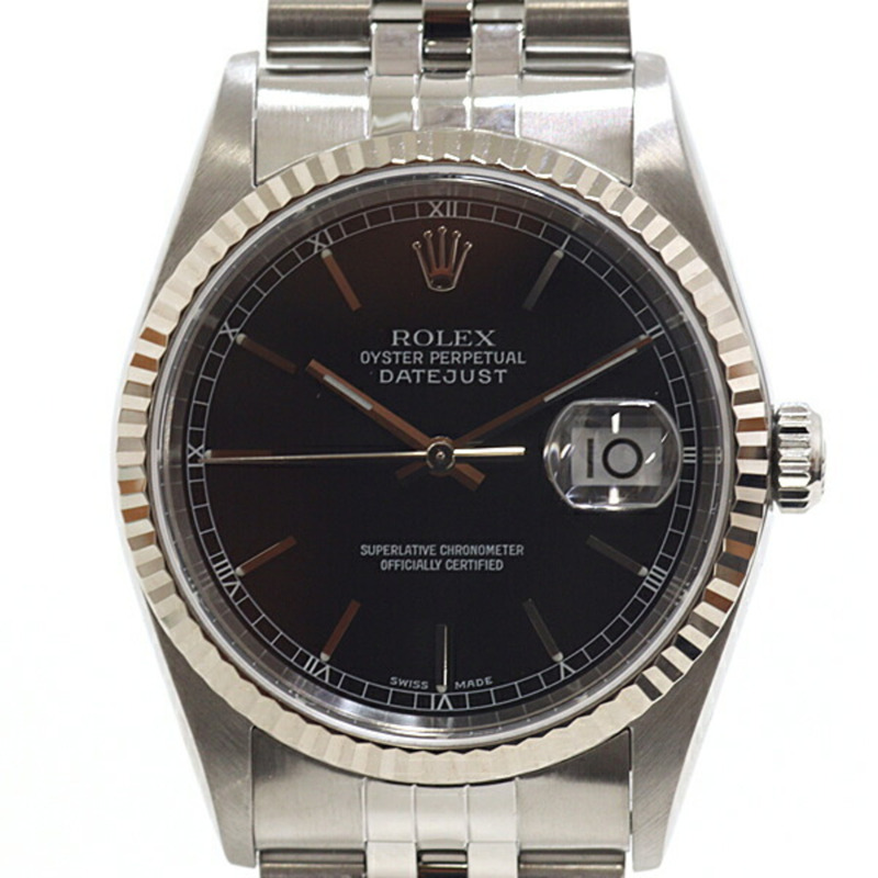 勞力士 Datejust 16264 P 序號（2000 年款），黑色錶盤，自動上鍊。-0