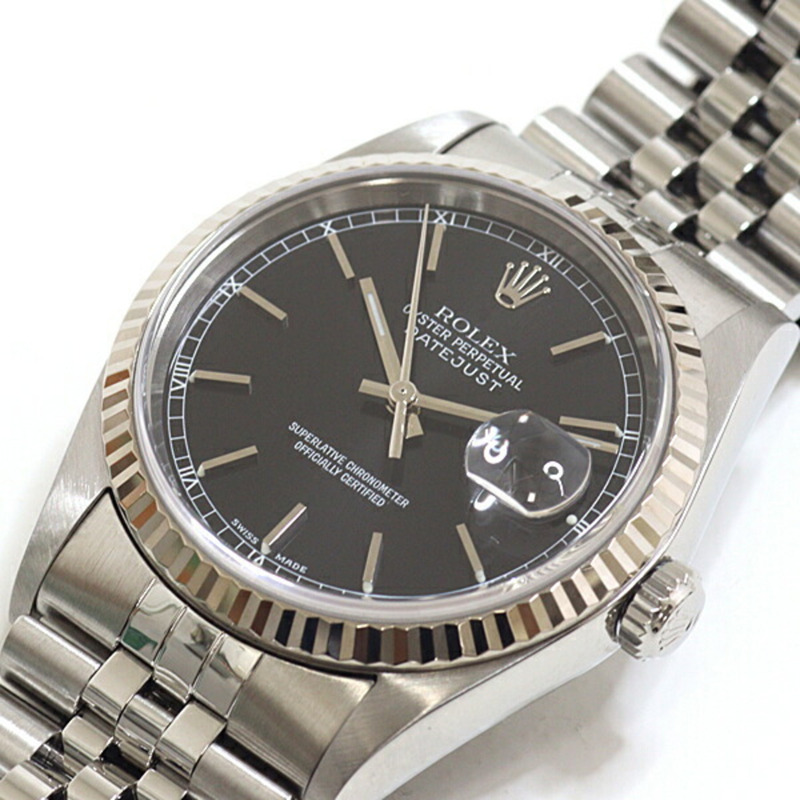 勞力士 Datejust 16264 P 序號（2000 年款），黑色錶盤，自動上鍊。-4