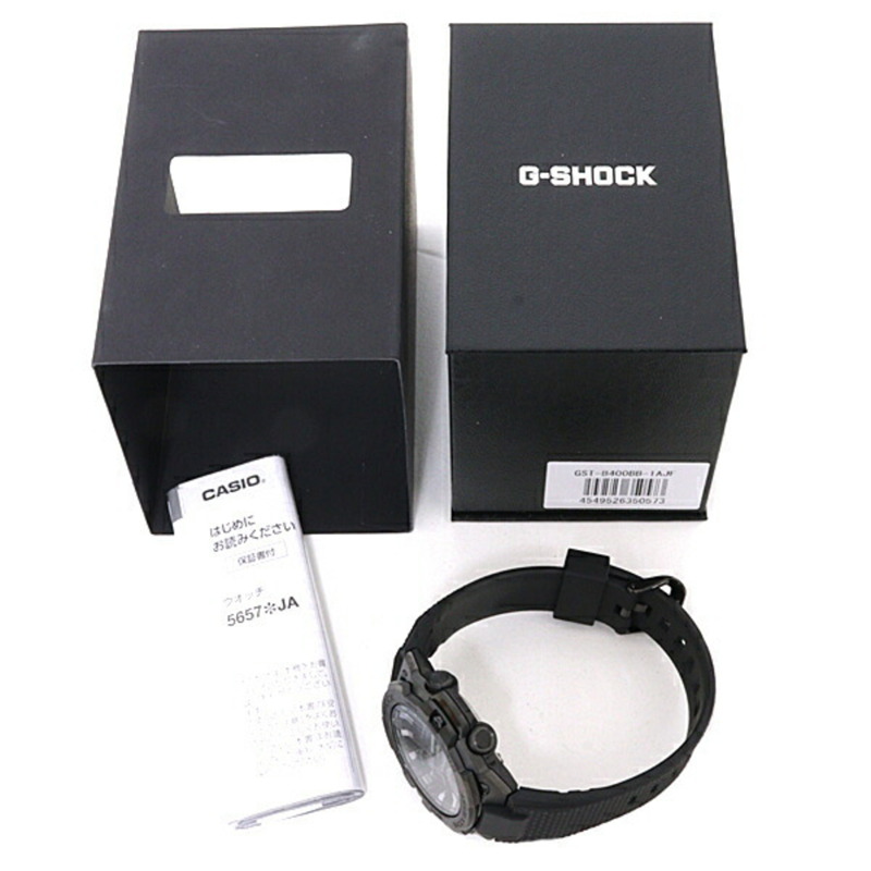 卡西歐 G-Shock GST-B400BB-1AJF 男士手錶，太陽能動力，20 ATM 防水，黑色錶盤，全新未使用-1