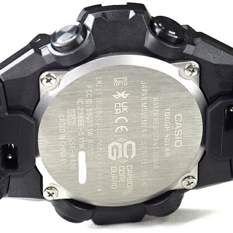 卡西歐 G-Shock GST-B400BB-1AJF 男士手錶，太陽能動力，20 ATM 防水，黑色錶盤，全新未使用-2