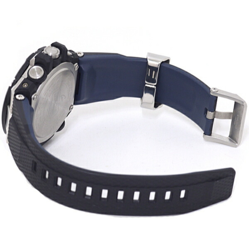 Casio G-Shock G-STEEL GST-B100 男士腕錶，太陽能動力，20 ATM 防水，黑/藍-3