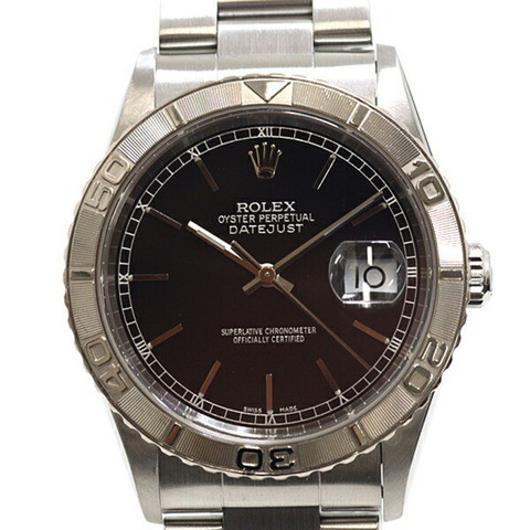勞力士 Datejust Thunderbird 16264 K 序號（2001 年款），黑色錶盤，自動上鍊。