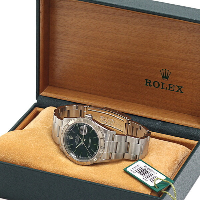 勞力士 Datejust Thunderbird 16264 K 序號（2001 年款），黑色錶盤，自動上鍊。-1