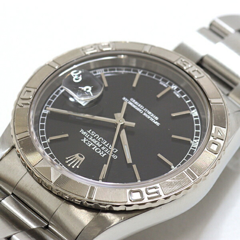 勞力士 Datejust Thunderbird 16264 K 序號（2001 年款），黑色錶盤，自動上鍊。-2