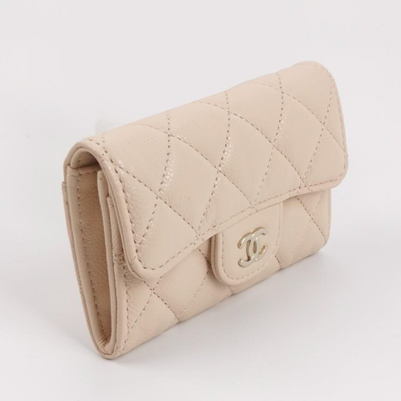 Chanel CC Bag牛皮菱格絎縫雙C Logo卡包-2