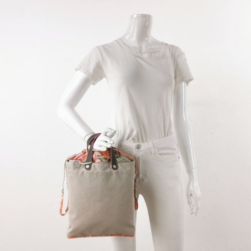 Hermes 手袋帆布Clemence（TC）牛皮銀扣V6橄欖綠彩色-1