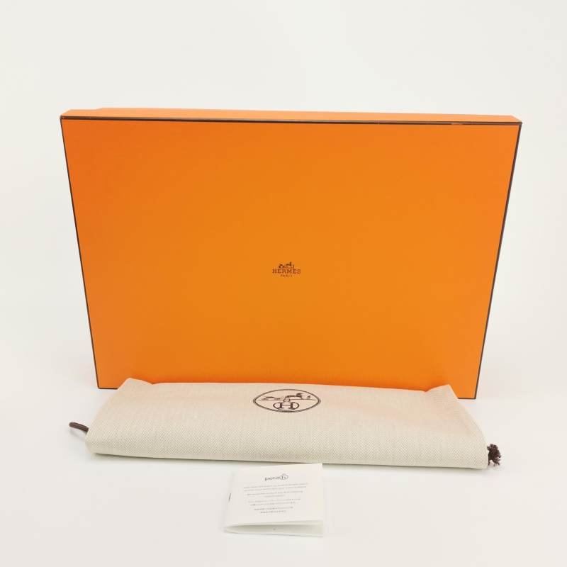 Hermes 手袋帆布Clemence（TC）牛皮銀扣V6橄欖綠彩色-8