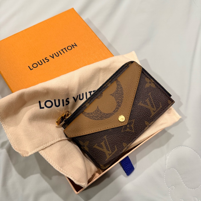 Louis Vuitton Recto Verso 絕版老花 卡片零錢包 近全新 狀況良好-0