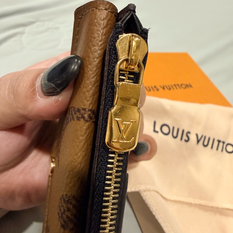 Louis Vuitton Recto Verso 絕版老花 卡片零錢包 近全新 狀況良好-11