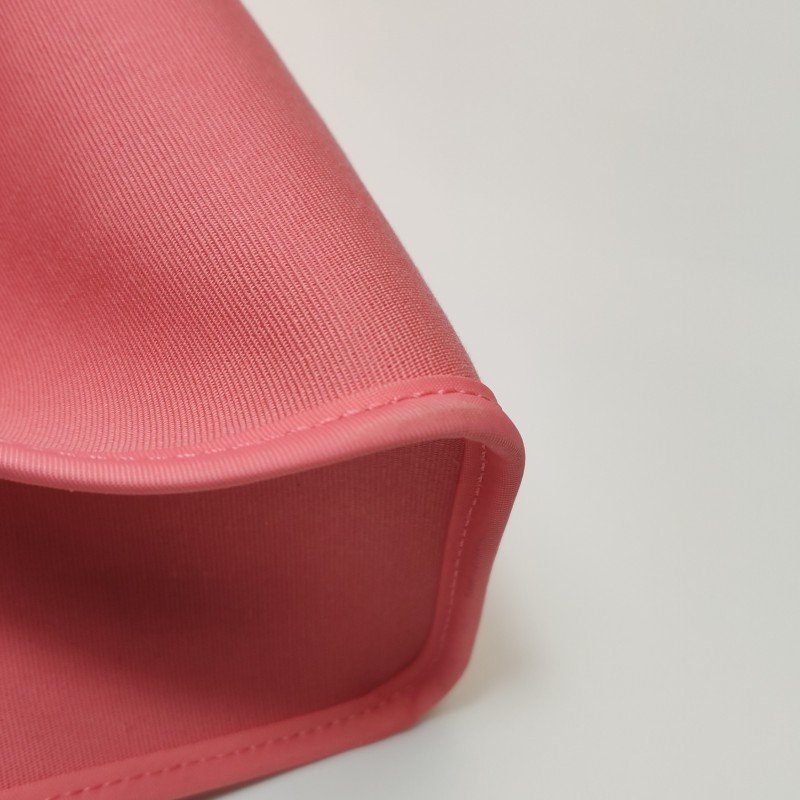 Hermes Herbag31馬鞍釘鎖扣斜挎包單肩包Hunter牛皮帆布銀扣粉色棕色Z刻-17