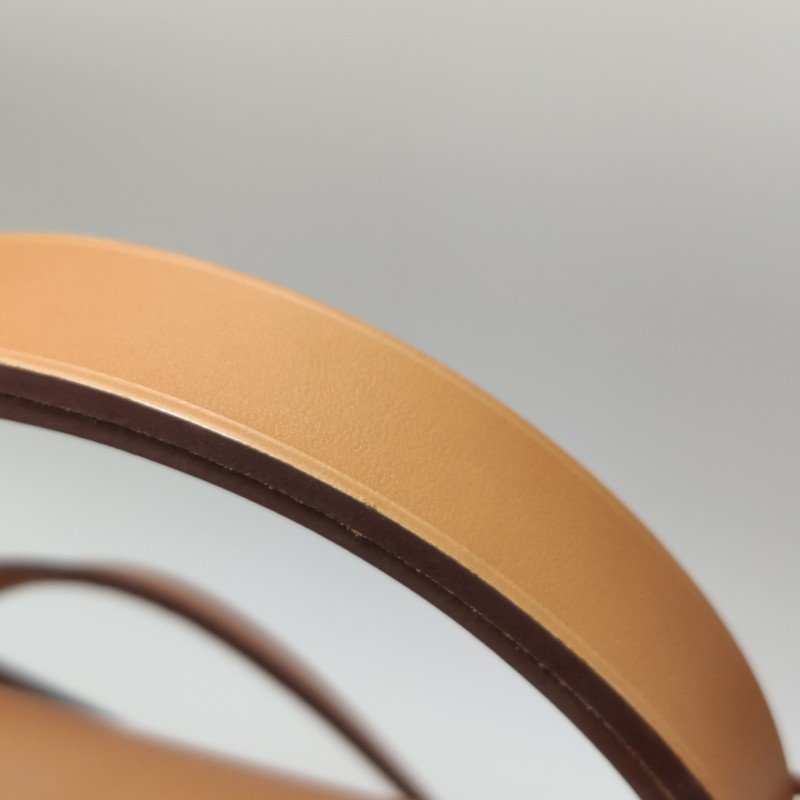 Hermes Herbag31馬鞍釘鎖扣斜挎包單肩包Hunter牛皮帆布銀扣粉色棕色Z刻-22