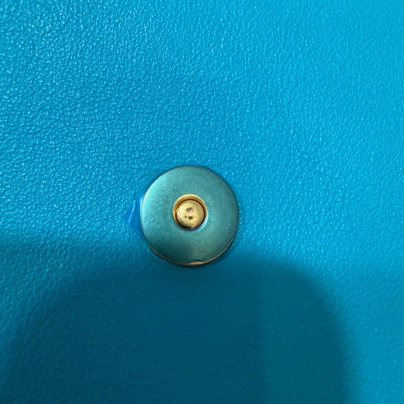 TOD'S TIMELESS 湖水藍 全皮 金釦 肩背包 斜背包 方包-27