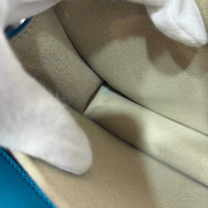 TOD'S TIMELESS 湖水藍 全皮 金釦 肩背包 斜背包 方包-41