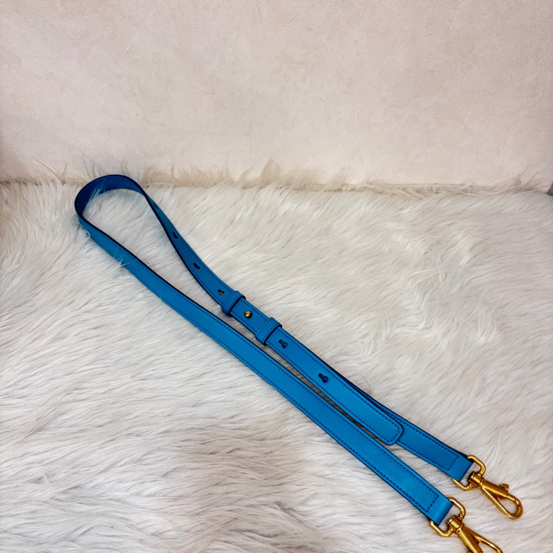 TOD'S TIMELESS 湖水藍 全皮 金釦 肩背包 斜背包 方包-62