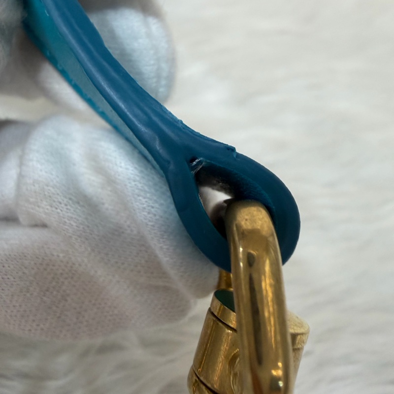 TOD'S TIMELESS 湖水藍 全皮 金釦 肩背包 斜背包 方包-65