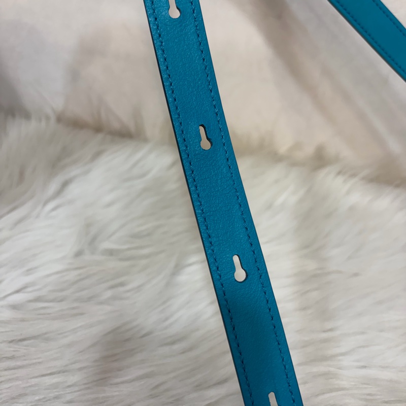 TOD'S TIMELESS 湖水藍 全皮 金釦 肩背包 斜背包 方包-69