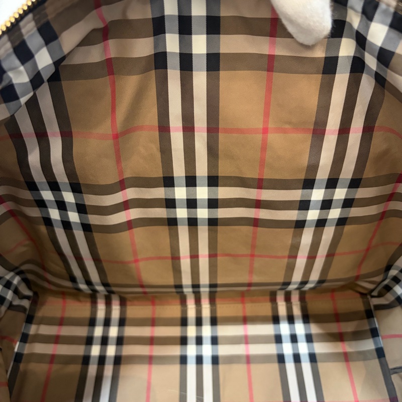 BURBERRY 8109272 金釦LOGO尼龍 肩背包 托特包-53