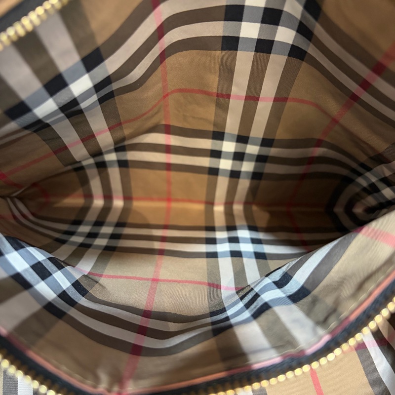 BURBERRY 8109272 金釦LOGO尼龍 肩背包 托特包-62