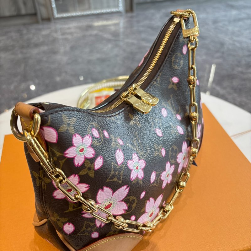 *SHIHNA名牌精品* LV M13265 村上隆聯名 Boulogne Cherry Blossom 櫻花系列 PM牛角包-2