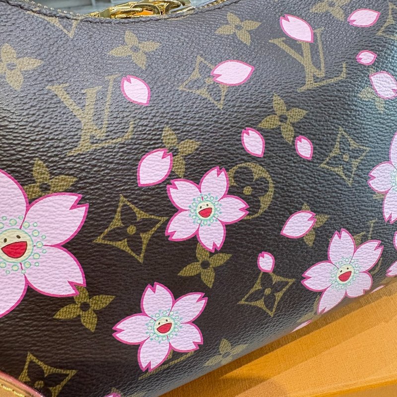 *SHIHNA名牌精品* LV M13265 村上隆聯名 Boulogne Cherry Blossom 櫻花系列 PM牛角包-4
