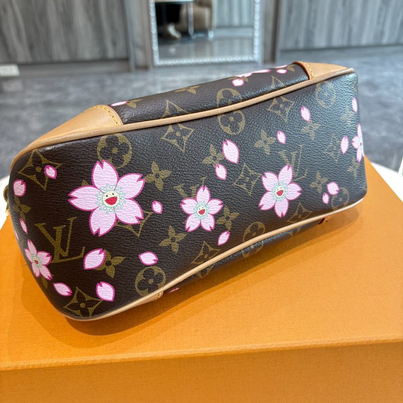 *SHIHNA名牌精品* LV M13265 村上隆聯名 Boulogne Cherry Blossom 櫻花系列 PM牛角包-7