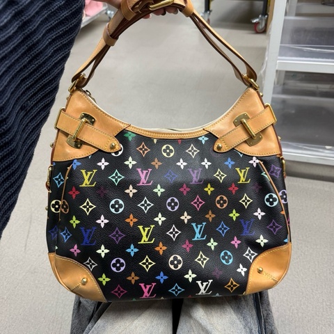 路易威登/Lv 黑三彩腋下包單肩包