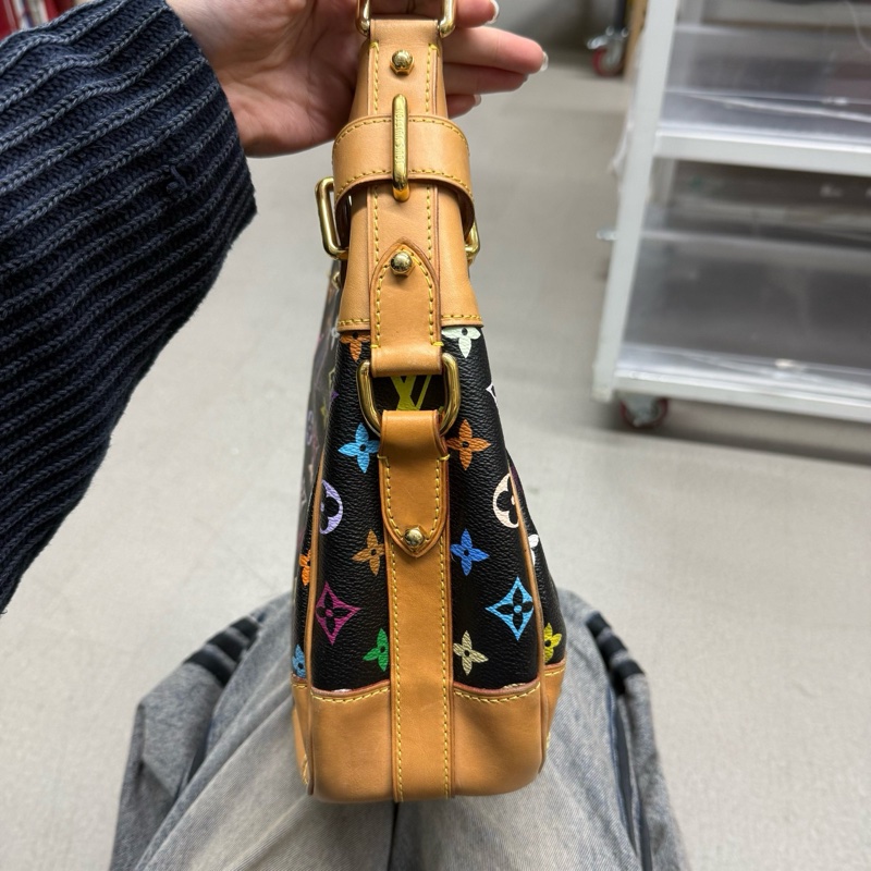 路易威登/Lv 黑三彩腋下包單肩包-2