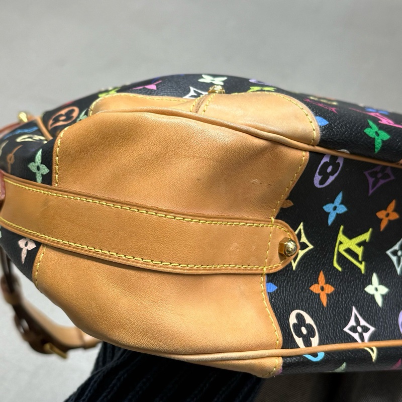 路易威登/Lv 黑三彩腋下包單肩包-5