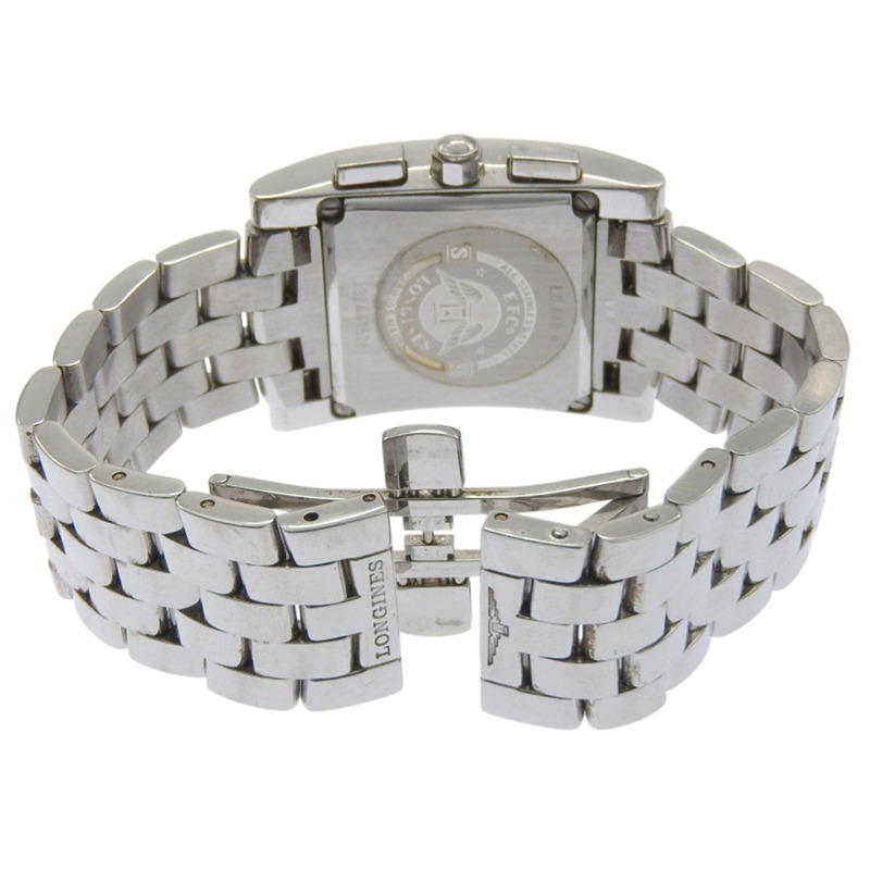 浪琴 DolceVita 手錶 L5.668.4，不鏽鋼，石英，模擬，黑色錶盤，男士。-4