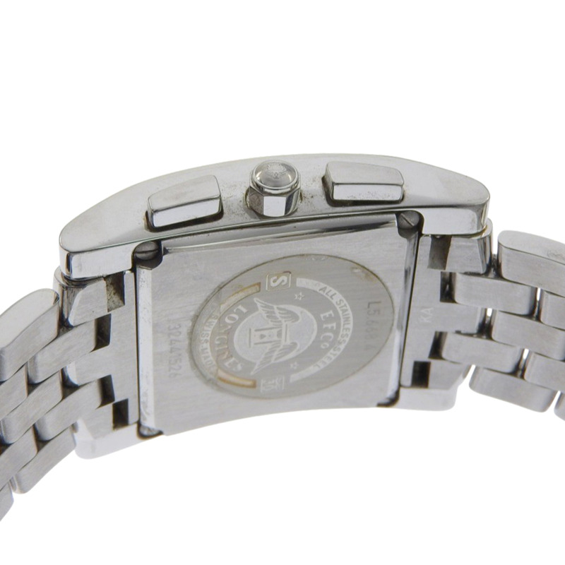 浪琴 DolceVita 手錶 L5.668.4，不鏽鋼，石英，模擬，黑色錶盤，男士。-5