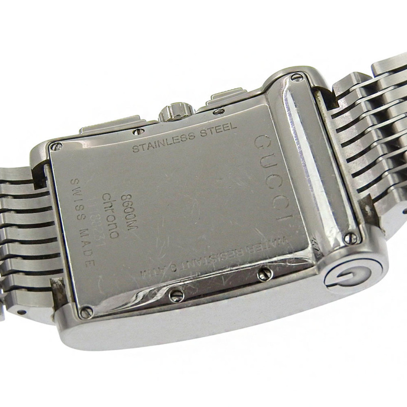 Gucci G-Metro 8600M 不鏽鋼石英計時腕錶，黑色錶盤 - 男士-5