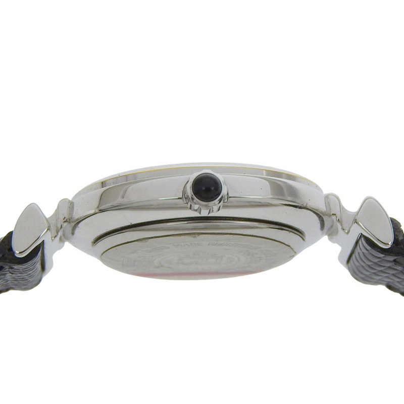 Fendi FENDI 320L 不鏽鋼 x 皮革石英模擬黑色錶盤女士腕錶-5