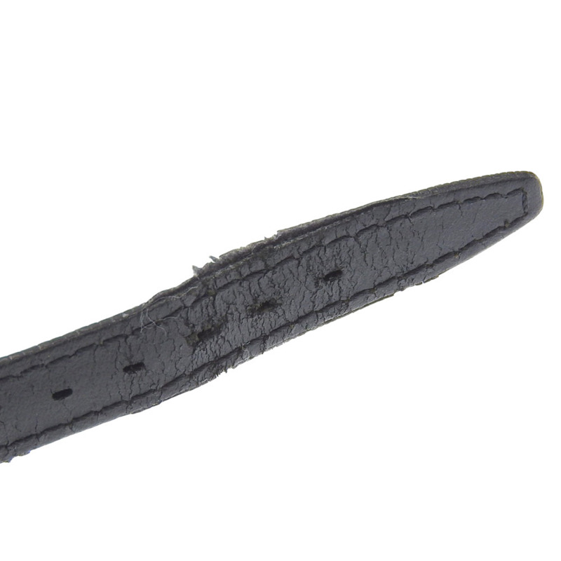 Fendi FENDI 320L 不鏽鋼 x 皮革石英模擬黑色錶盤女士腕錶-7