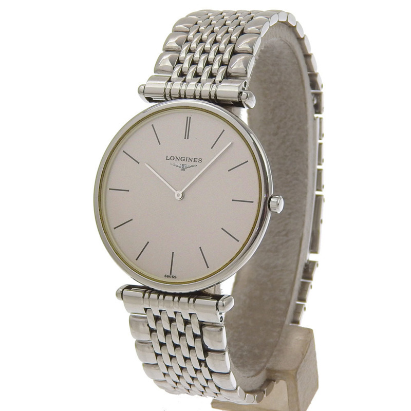 浪琴錶 Grand Classic L4.635.4 精鋼石英模擬腕錶，銀色錶盤 - 男士-1