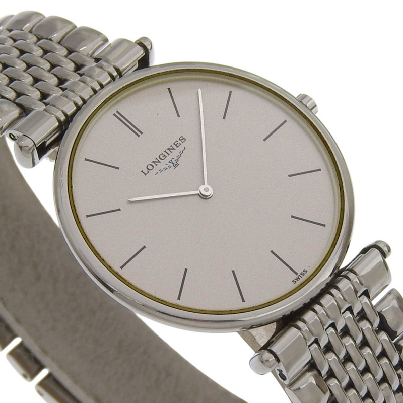 浪琴錶 Grand Classic L4.635.4 精鋼石英模擬腕錶，銀色錶盤 - 男士-2