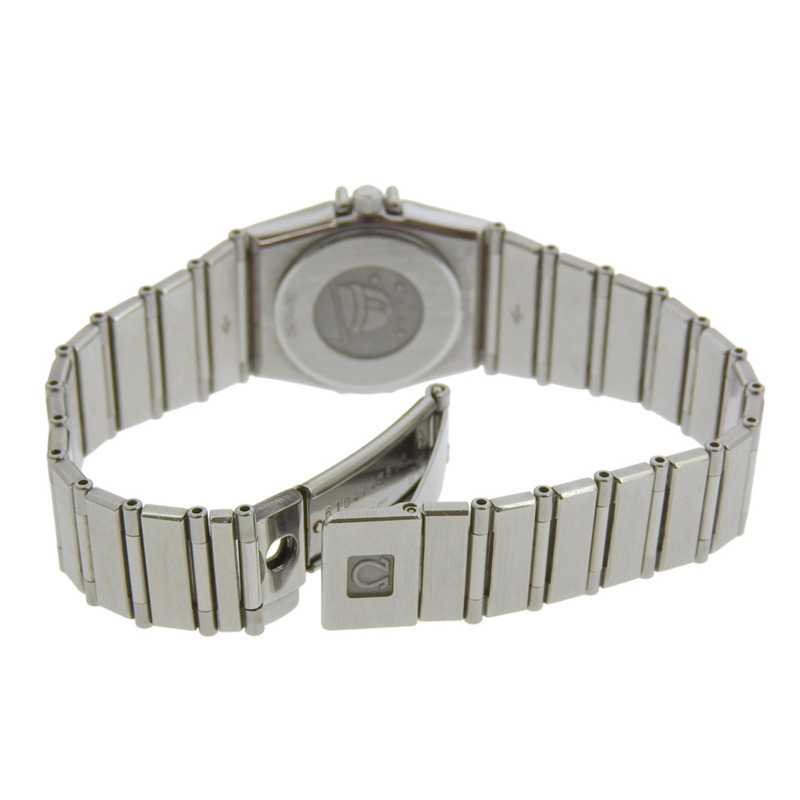 歐米茄星座系列迷你女士腕錶，不鏽鋼材質，石英機芯，模擬指針，銀色錶盤。-4