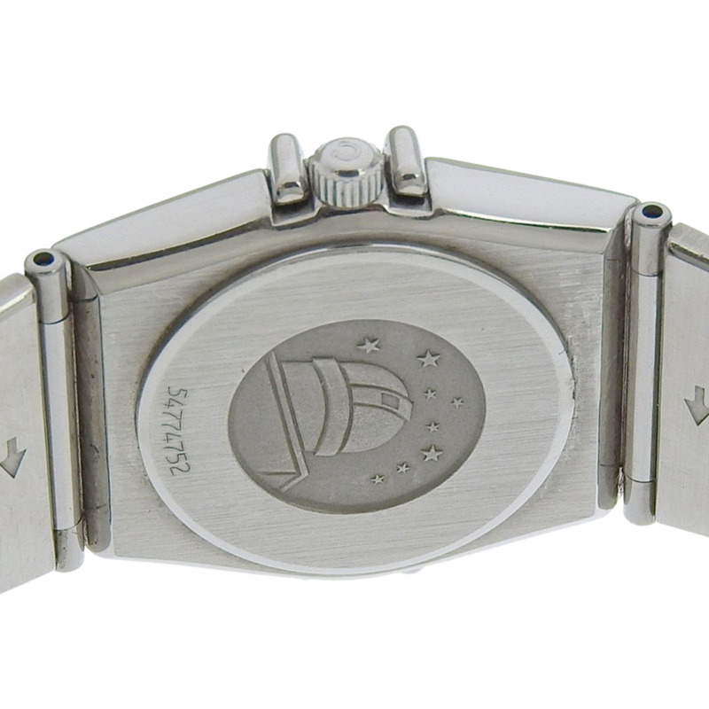 歐米茄星座系列迷你女士腕錶，不鏽鋼材質，石英機芯，模擬指針，銀色錶盤。-5