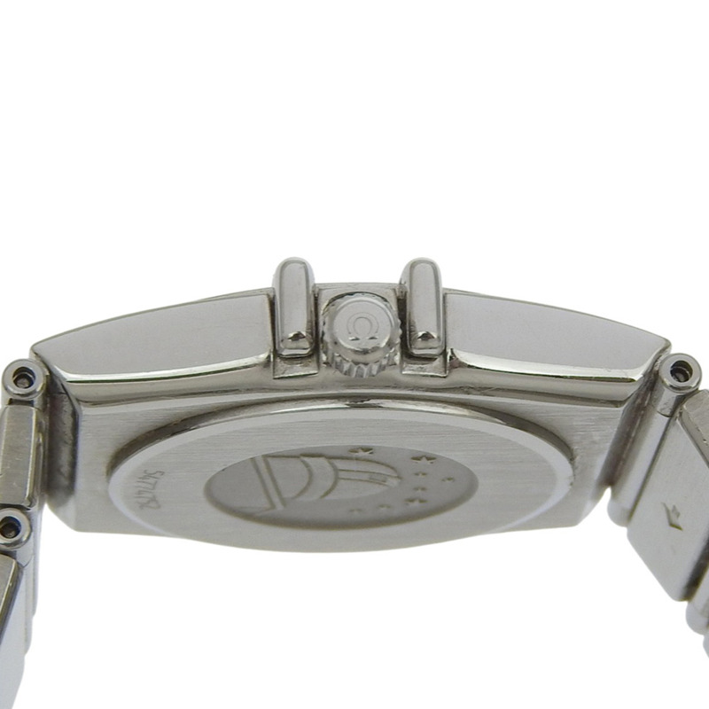 歐米茄星座系列迷你女士腕錶，不鏽鋼材質，石英機芯，模擬指針，銀色錶盤。-6