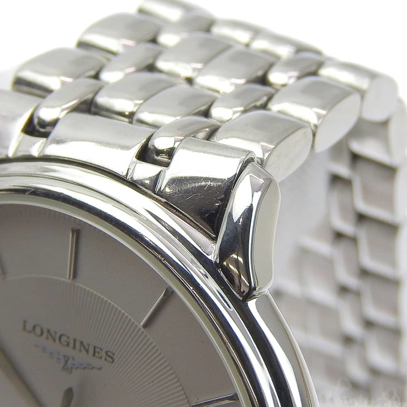 浪琴錶 Grand Classic L4.677.4 不鏽鋼石英類比腕錶，灰色錶盤 - 女士款-7