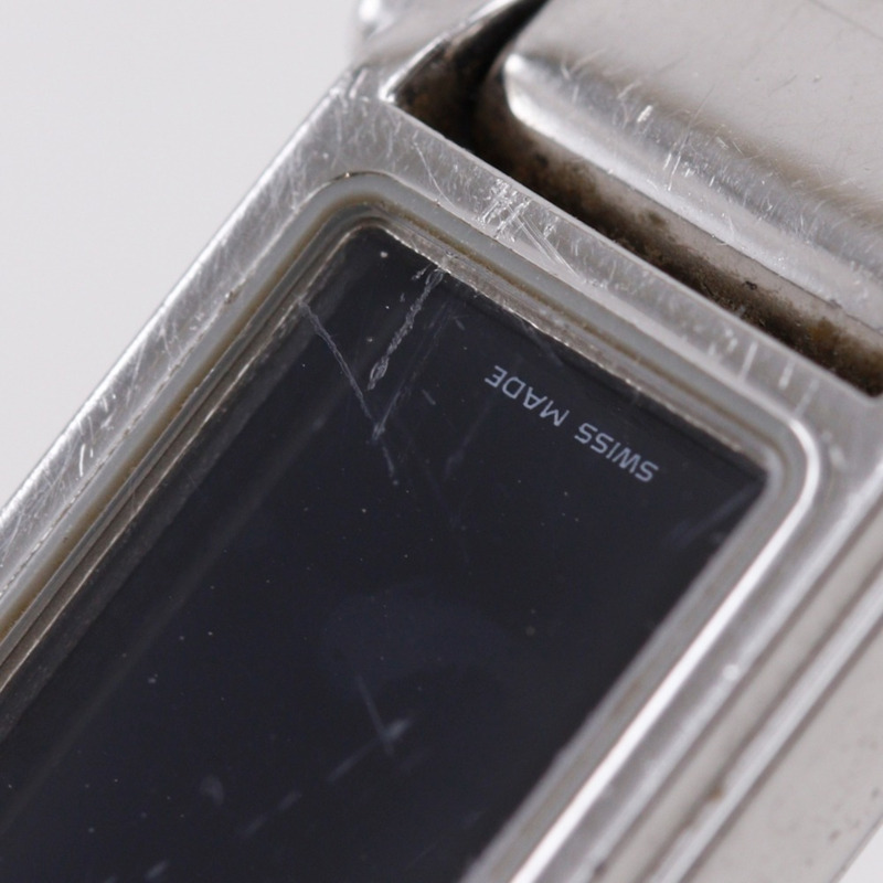 Gucci 1500L 女士不鏽鋼石英模擬腕錶，黑色錶盤-8